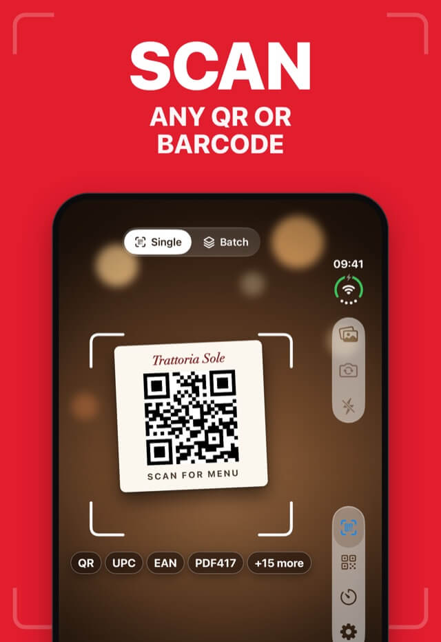 Safe QR scanning a QR code with the camera